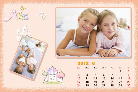 Baby & Kids photo templates Baby Calendar-2 